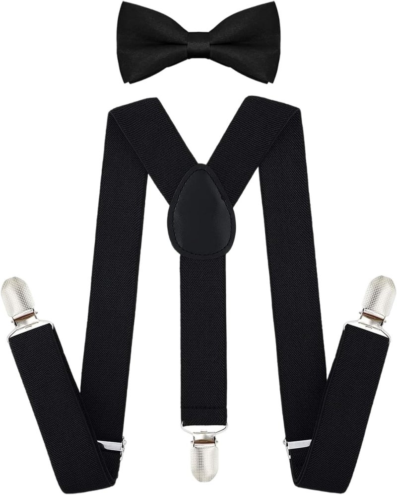Kanfouaela Kid's Suspenders and Bowtie Set - Fits Child Boys & Girls, 6 Months to 7 Years, Perfect for Daily Wear & Events - Image 1